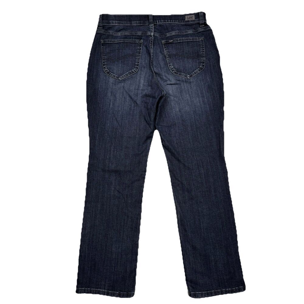 Lee Straight Leg Jeans Womens 12 Short Regular Fit Blue Denim Measures 32 x 28.5